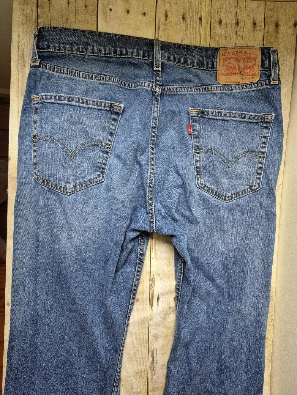 Levi's Men's Blue Denim Jeans 505 34x30 - Classic Fit